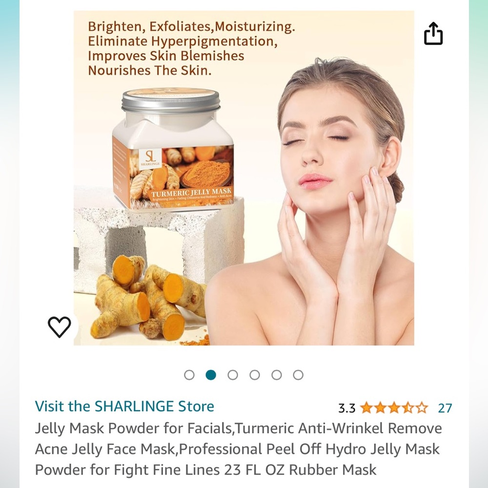 Turmeric jelly mask